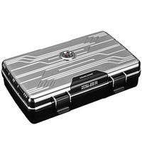 Humidors Cigar Box Cigar Portable Travel Cigar Box Cigar Cabinet (Color : Black, Size : 21.512.35.5cm)