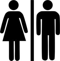 Male Female Bathroom Car Window Wall Macbook Notebook Laptop Sticker Decal