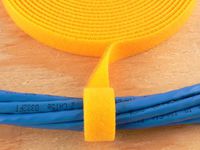 1/2 Inch Continuous Yellow Hook and Loop Wrap - 25 Yards
