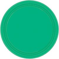 Amscan 69915.03 Round Dinner Plates, 10 1/2", Green
