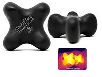 Sublime (Original Black)(Single) Synergy Stone - Contoured Hot Stone Massage Tool with Radiant Heat - Relaxing and Therapeutic for Neck, Back, Legs, Feet - Matte Surface for on Skin with Oil only
