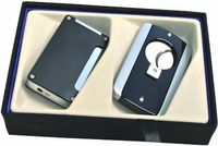 Visol Black Zidane Lighter and Axe Cigar Cutter Gift Set
