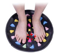 Foot Massage Stone Mat,Foot Leg Pain Relieve Relief Walk Massager Mat Reflexology Walk Stone Pain Relieve Foot Leg Relief Massager Mat Acupressure,Black