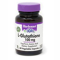 Bluebonnet L-Glutathione 100 mg Vitamin Capsules, 30 Count