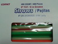WNA Comet West 8-inch Assorted Neon Straws (Case of 2400)