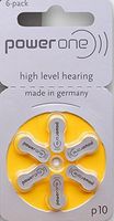 Power One Zinc Air Hearing Aid Batteries, (Yellow), P10, (240 Count)