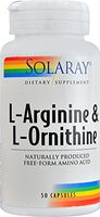Solaray L-Arginine & L-Ornithine Free Form, Veg Cap (Btl-Plastic) 50ct