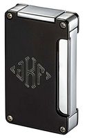 Personalized Zidane Black Matte Cigar Lighter with Built-in Cigar Punch