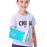 Kids Arm Sling for Boys Girls Blue Little Pleasant Goat Shoulder Sling Pretty Fashion Cute Colorful Pattern Children Child Padiatric Toddler Arm Sling Left Right Arm Support Rotator Cuff Brace (S)