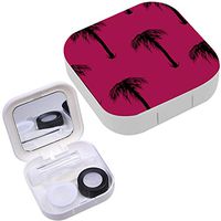 Portable Contact Lens Case Box Travel Kit Mirror + Bottle + Tweezers Container Holder [ Palm ]
