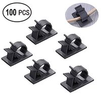 Cable Clips, Cable Management Clips, 100PCS Cable Wire Clips, Premium Adhesive Cable Clips, Adjustable Car Cable Organizer, Nylon Wire Clamps Wire Cable Holder for Car, Office and Home