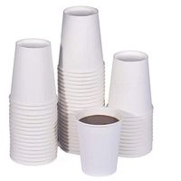 [100 pack]Disposable coffee cups 16 oz- Hot Cold white paper Party Cups