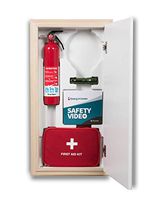 Emerg-A-Center HeartSine Cabinet, Decorative Trim, Raised White Panel Door