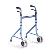 Walkers for Seniors with Seat Aluminum Alloy Folding Walking Frame with Wheeled Walker Aid for Standard Disabled Walker for The Elderly-Height Adjustable Rolling Walkers