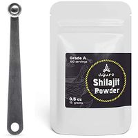 Ayure Top Grade Shilajit Powder + Measuring Spoon, 100 servings / 2 Month Supply (15gm), 100% Pure Shilajit, Extremely Potent Fulvic Acid & Trace Minerals Superfood