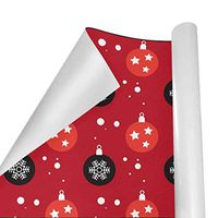 Gift Wrapping Paper Roll Christmas Balls Snowflakes for Birthday,Holiday,Wedding,Baby Shower Gift Wrap - 3Rolls - 58inch x 23inch Per Roll