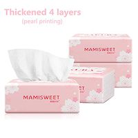 DOOCI 4 Packs 4-Ply Facial Tissue 280 Tissues Per Packs 1120 Tissues Total Soft Paper Towel, Strong and Highly Absorbent Hand Towels Absorbing Toilet Tissue for Home Kitchen Bathroom (4 Packs)