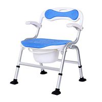 XWZJY Comfortable Potty Chair Bedside Commode Elderly Toilet Seat Safety Frame with Non-Slip Leg Pad Handles and Bucket Height Adjustable