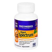 Enzymedica, Digest Spectrum, Dietary Supplement to Support Digestive Relief from Food Intolerances, Vegan, Gluten Free, Non-GMO, 90 Capsules (45 Servings) (FFP)