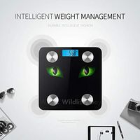 Cat Eyes in Darkness Smart Weigh Scale Body Fat Measurement Smart Weigh Tracks 8 Key Compositions Analyzer Sync with Fitness Apps 400 Lbs