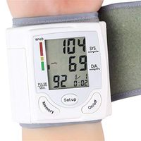 XIWAN Automatic Wrist Blood Pressure Monitor Digital LCD Display Heart Beat Rate Pulse Meter Tonometer -for Home Use
