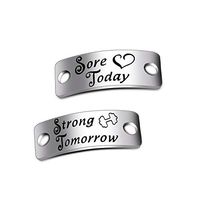 WUSUANED Sore Today Strong Tomorrow Shoe Tags Gym Jewelry Inspirational Fitness Gift for Runners (Sore Today Strong Tomorrow Shoe Tags)