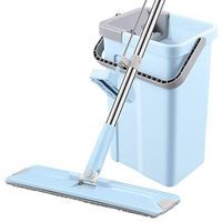 JTYX MOPS Flat Mop and Bucket Set 360 Rotating Wet or Dry Microfiber Mop Mop for Home Floor Cleaning