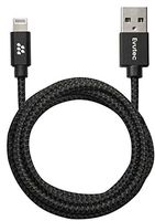 Evutec Karbon MFi Lightning Cable (3.3 ft) Durable and Fast Charging [Aramid Fiber & Double Braided Nylon] for iPhone 11 X Xs 8/8 Plus / 7/7 Plus / 6/6 Plus/SE/iPad/iPod and More [1 Pack]