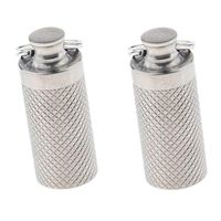 DYNWAVE 2pcs Mini Pill Box Bottle Container, Keychain,Keyring, Waterproof Pill Case