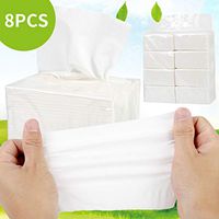 8 Pack Hand Tissues for Bathroom Paper Towels Household Napkins Toilet Butt Paper Cleaning Towels Facial Tissues 135 Sheets
