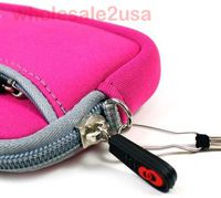 -- Hot Pink High-Quality Mini Sleeve Pouch Bag for Samsung TL 205 Digital Camera {+ 1pc name tag} -- Best Seller on Amazon!