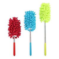 PrettyDate Microfiber Extendable Hand Dusters Washable Dusting Brush with Telescoping Pole for Cleaning Car, Computer, Air Conditioning, TV and Else Pack of 3