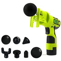 Massage Gun Chiropractic Massager with 7 Kinds Heads Back Massager Portable Muscle Deep Relaxation Machine Rechargeable,Yellow