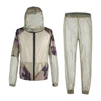Toygogo Bug Jacket Mosquito Suit Unisex Ultra-fine Mesh Summer Bug Wear Pants for Fishing Hiking Camping Gardening - S M