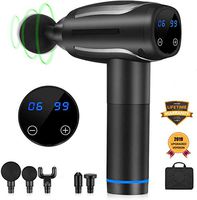 Massage Gun Muscle Massage Gun Suitable for Muscle deep Relaxation of Male and Female Athletes, Handheld Electric Massager Sports Drill Portable Super Quiet Brushless Motor Professional (Black-2)