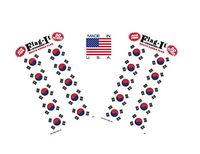 Made in The USA! 2 Packs of Flag-It South Korea Flag Stickers, 100 Korean Sticker Decals