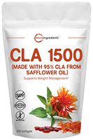 Maximum Strength CLA Supplements (CLA Pills), 1500mg Per Serving, 300 Softgels, with Conjugated Linoleic Acid, Natural Weight Loss and Fat Burn Support, No GMOs and Made in USA