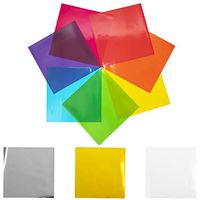 120 pcs Cello Sheets 8 x 8 in (10 Colors Silver & Gold Included) - Colored Cellophane Sheets - Colored Cellophane Wrap - Colored Transparency Sheets - Colored Saran Wrap - Cellophane Paper Wrapping