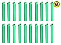 EZtube 20-Pack Squeeze Top Joint Blunt Cigarette Doob Tube Holder Waterproof Airtight Smell Proof Odor Sealing Container (Green, Large)