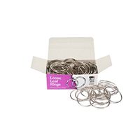 Charles Leonard Loose Leaf Rings with Snap Closure, Nickel Plated, 2 Inch Diameter, Silver, 50/Box (R-59)