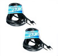 1/4" Mono to Dual Banana Plug PRO DJ Speaker Cable 50 FT (2 Pacl)