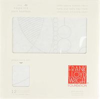 The Napkins Frank Lloyd Wright March Balloons Pure Bamboo Single USE Dinner Napkin - 40x40 cm Biodegradable Napkin - Feels Like Cloth (Natural/Warm Grey)