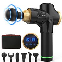Massage Gun Deep Tissue Percussion Muscle Massager for Deep Relaxation, Pain Relief - ALLYAG Handheld Body Massager - Super Quiet Brushless Motor 30 Speeds - 6 Massage Heads for Back, Neck, Arms, Leg