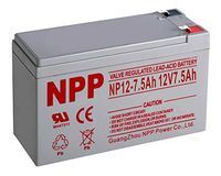 NPP NP12-7.5Ah 12V 7.5Ah High Rate Long Life Rechargeable Lead Acid UPS Battery Terminal F2