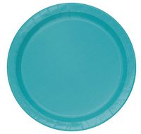 Unique Industries, Cake Paper Plates, 20 Pieces - Teal