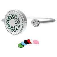 Aromatherapy Diffuser Stainless Steel Bracelet Bangle | Non-allergenic Essential Oil Jewelry for Anti Anxiety, Stress Relief and Calming