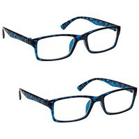 The Reading Glasses Company Blue Tortoiseshell Readers Value 2 Pack Designer Style Mens Womens RR92-3 +3.50