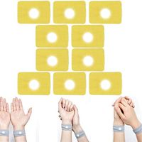 LONG7INES 10-Pack Yellow Anti Nausea Wrist Bands Acupressure Wristbands Sickness Bands, Ideal for Holiday and Travel Pregnancy Gift