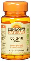 Sundown Naturals CoQ10 100 Mg Softgels 40 Count