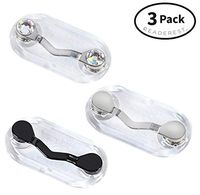 Readerest Magnetic Eyeglass Holders, Shark Tank Product (3 Pack), Made in USA (Stainless, Black, and Crystal)